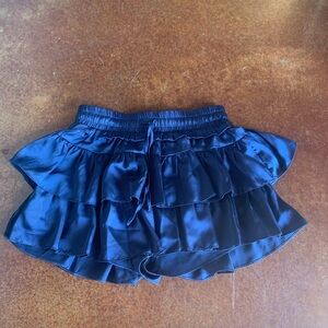 Navy blue ruffle skirt